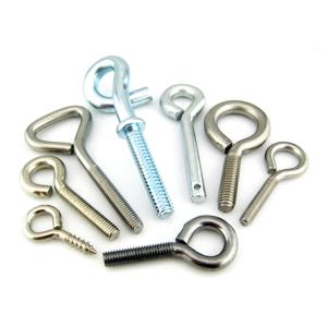 Quality Nickel Finish Stainless Steel Eye Hooks M4*10 For INCH Measurement wholesale