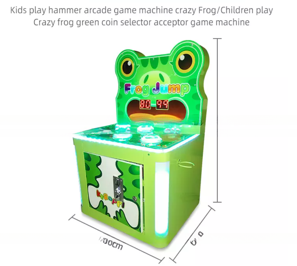 Children paradise video game entertainment parent-child ticket redemption coin operated frog whack-a-mole game machine