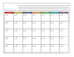 Quality OEM Dry Erase Monthly Magnetic Fridge Calendar Planner Horizontal wholesale