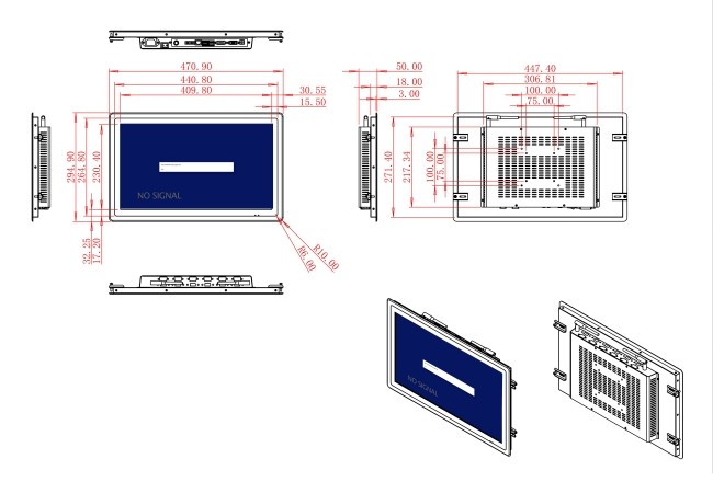 18.5-Inch Compact Screen for Transportation Hubs and Automation Panels