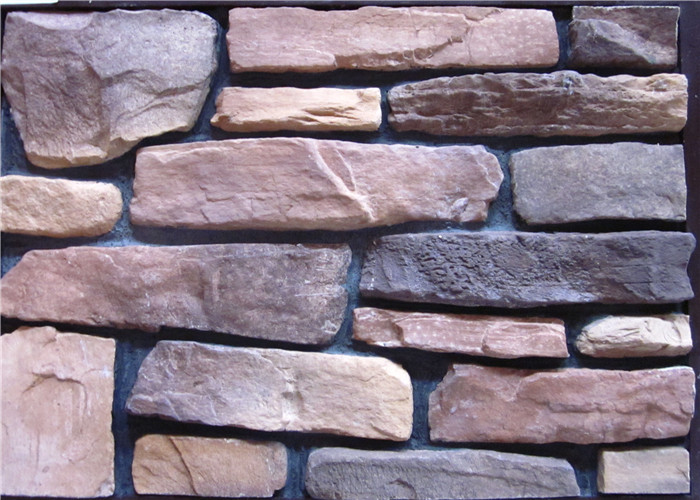 2500series Mixed Color And Shapes Artificial Wall Stone With Moulding Process For Wall Decoration