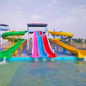 Quality Commercial Water Park Slides Rainbow Spiral Waterslide Hot DIP Galvanizing wholesale