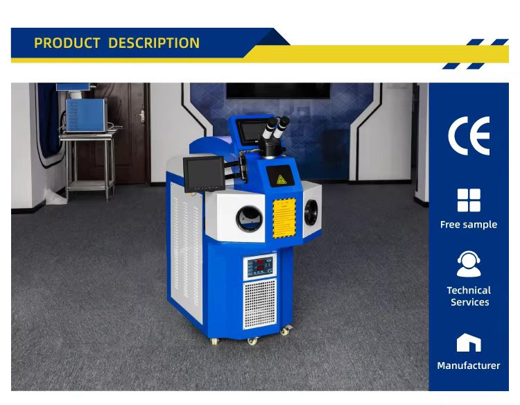 WELDING 200w Jewelry Laser Repairing Machine for Gold and Silver Goldsmiths Dental Lab Glasses Metal Mold 130 KG Weight