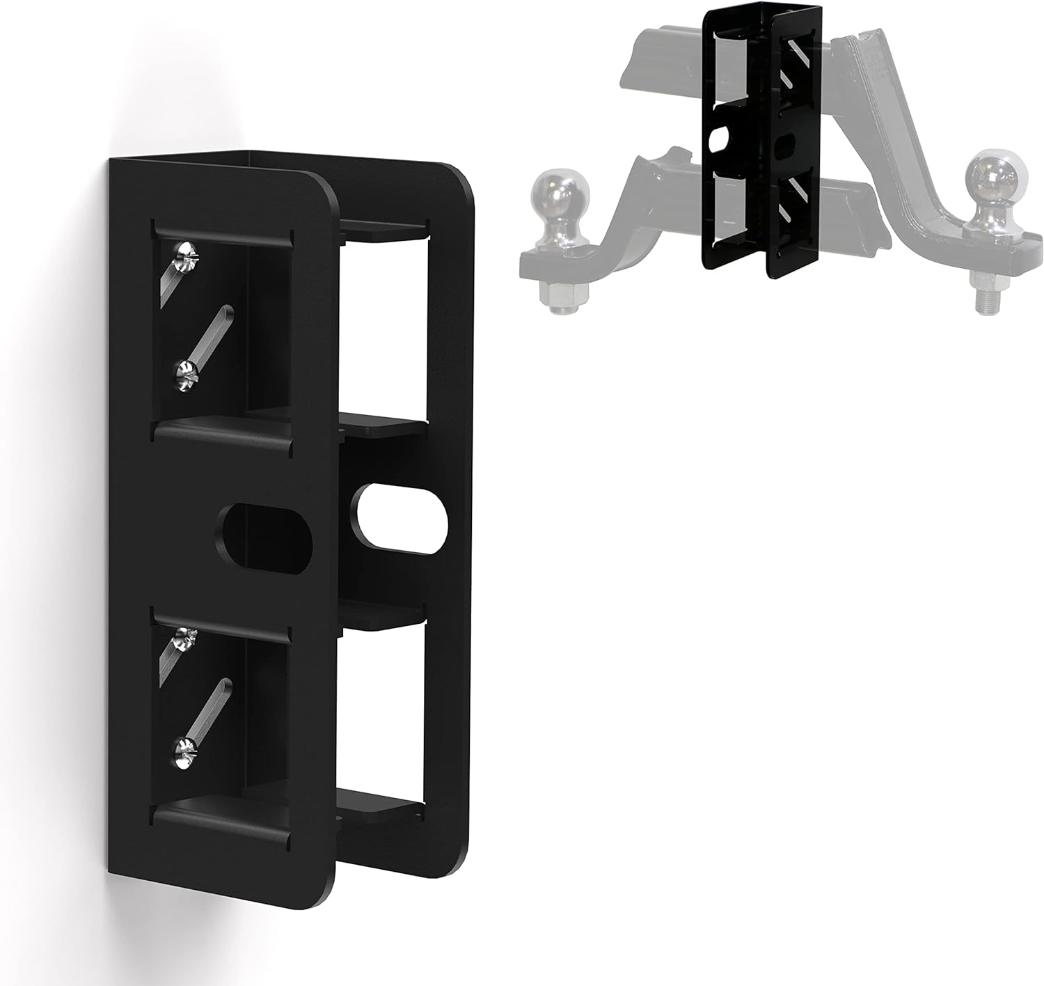 1.25" 2" Hitch Storage Wall Mounted Hitch Receiver for Bike Cargo Rack Storage Garage Organizer 7 Hitch Storage Mount