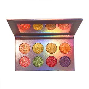 Quality Custom Colors Pressed Vegan Glitter Eyeshadow Palette wholesale