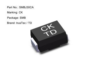 Quality 30V 600w Tvs Diode Bidirectional SMBJ30CA Automotive Transient Protection wholesale