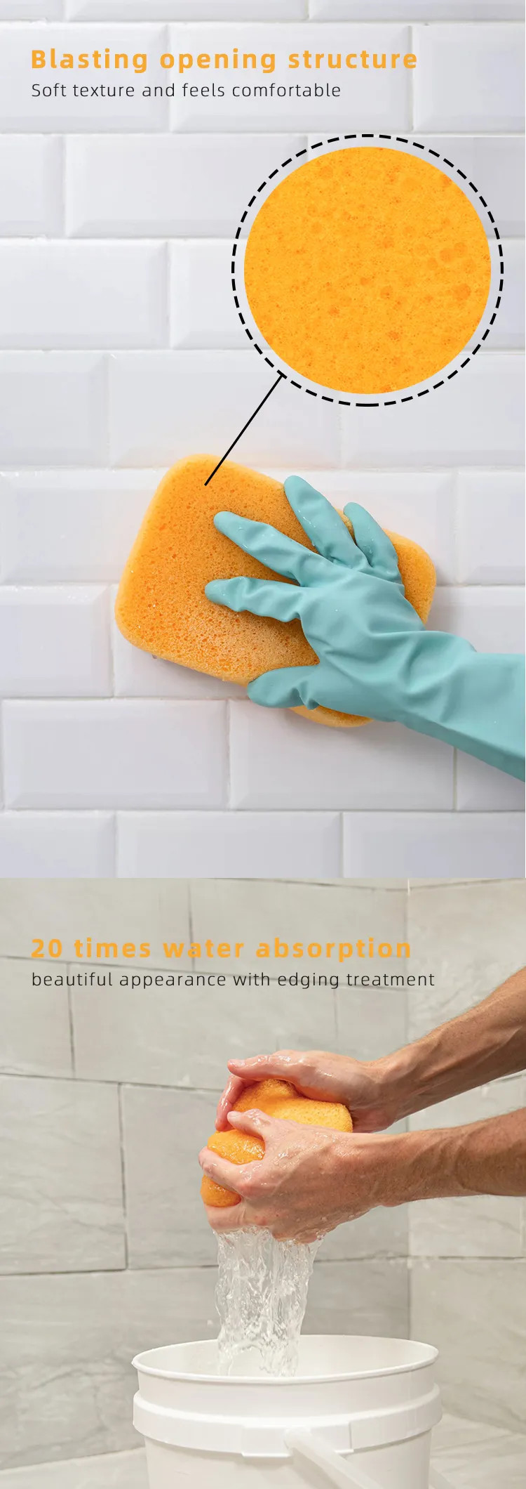 Tile Grout Cleaning Sponge Maintenance Sponge for Tiles Bathroom Kitchen etc