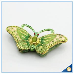 Quality Animal Shape Butterfly Trinket Box Metal Jewelry Box Car Decoration SCJ591 wholesale