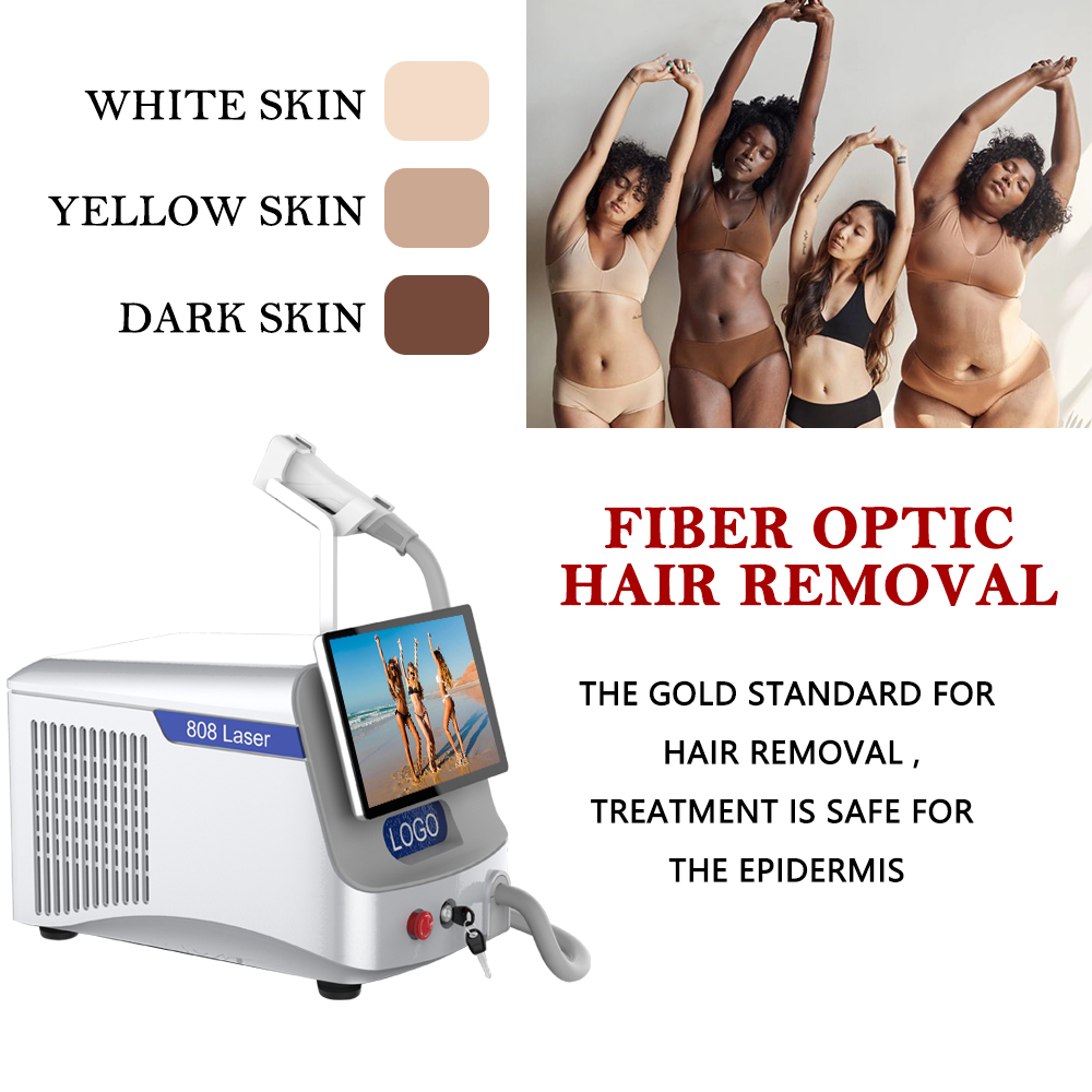 Permanent Fiber Laser Hair Removal Machine , Commercial 808nm Diode Laser Machine