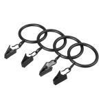 Curtains Hanging Iron Metal 35mm Curtain Rod Rings With Clips