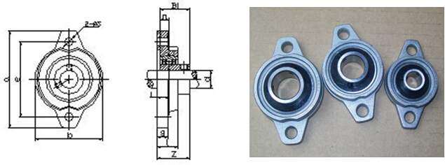 Pillow Block Bearing 12mm FL001 KFL001 Flange Zinc Alloy Bearing Units