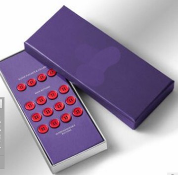 custom button packaging box rigid fastener gift box luxury button pack paper box