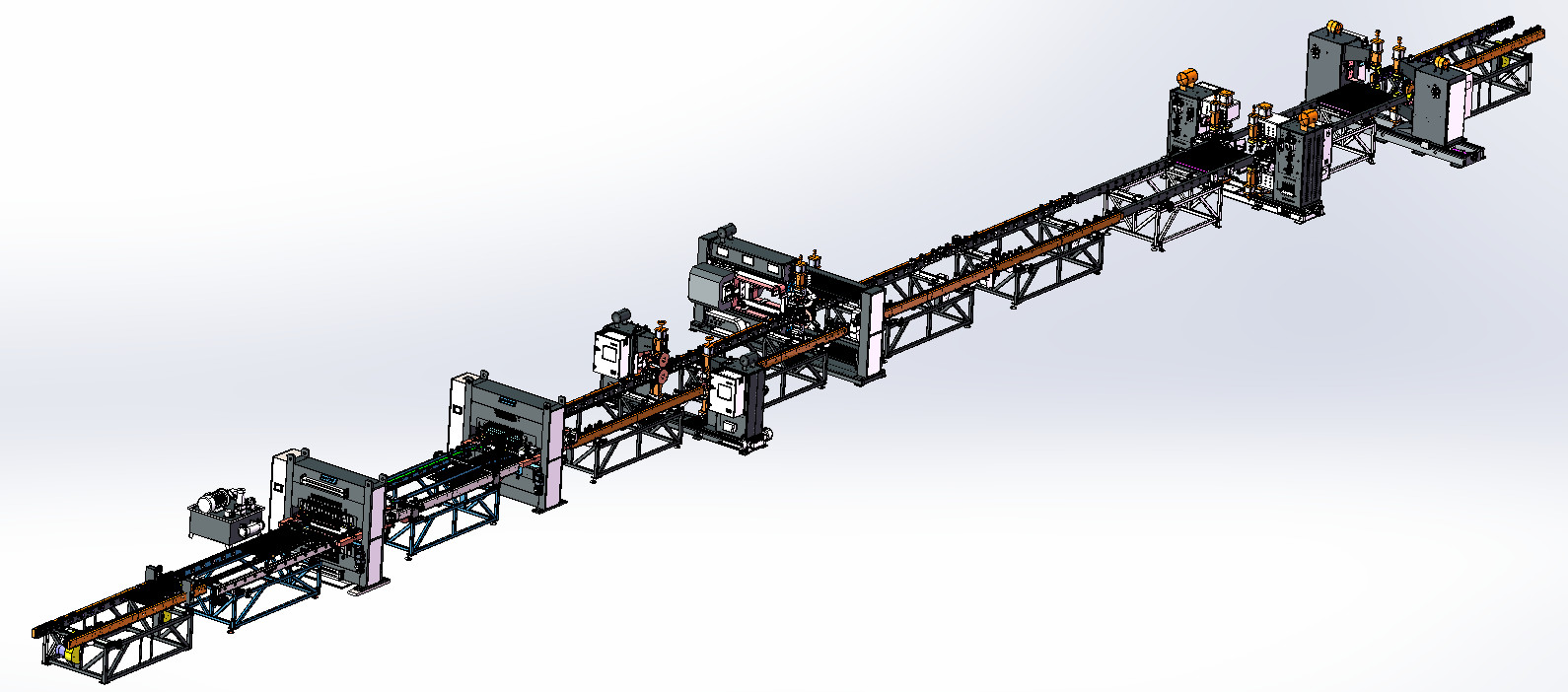 Power Transformer Automatic Welding Machine Pressed Steel Radiator Panel Production Line