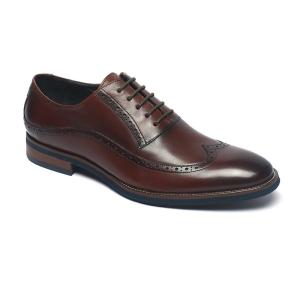 Quality Spring Dark Brown Lace Up Mens Leather Dress shoes wholesale