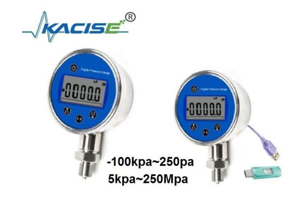 IP66 Precision Pressure Sensor Digital Storage Pressure Gauge With Battery