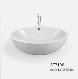 Quality Sanitary Ware Freestanding Indoor Acrylic Bathtub Eco Friendly Anti Bacteria wholesale