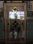 Leaded glass for wooded door