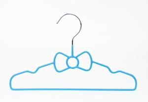Quality Bow Shaped Blue 11.7x7.0x0.10&quot; Chrome Wire Hangers wholesale