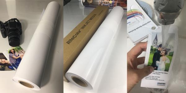 240gsm Resin Coated 24 Photo Paper Roll , Satin Photo Paper For Large Format