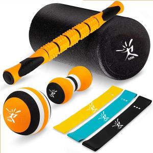 Quality Latex Massage Roller Stick Set Foam Roller , Massage Ball Resistance Loop Bands wholesale