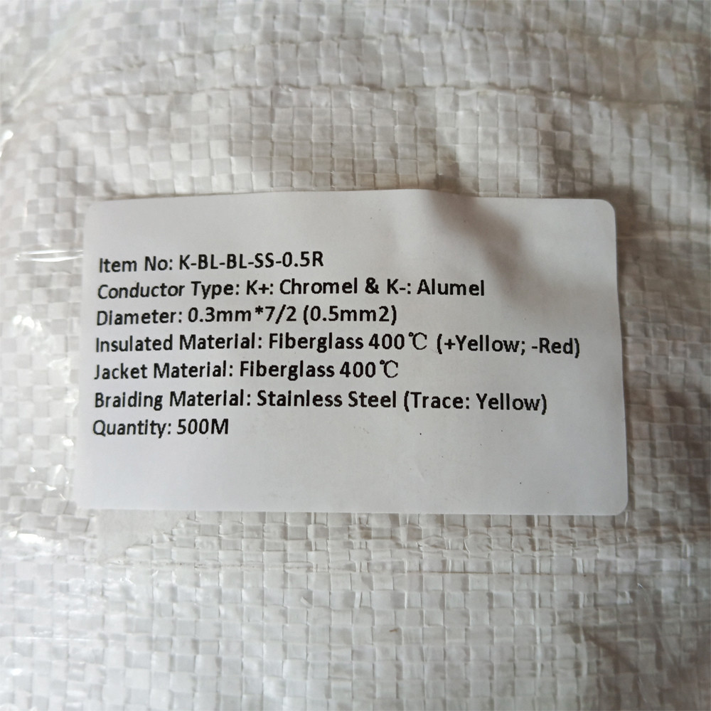 KX-FG-FG-SSB 0.5mm2 Round Shape Thermocouple Extension Cable