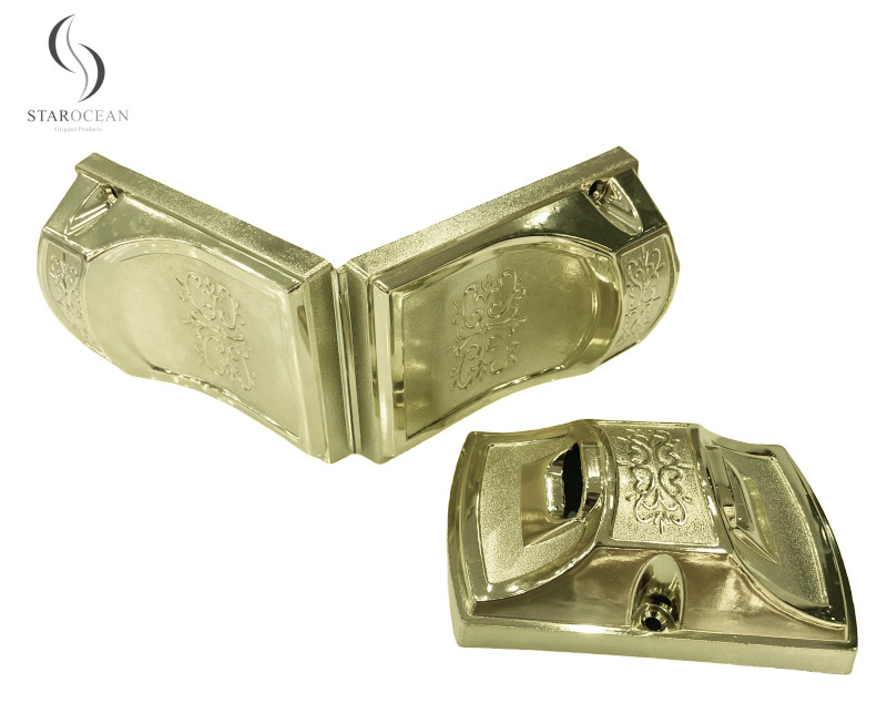 Light Gold Custom PP Material Coffin Handles And Decorative Coffin Corners 8# LG
