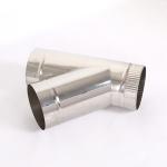 Black Color Single Wall Stainless Steel Flue Pipe Metal Lightweighted For
