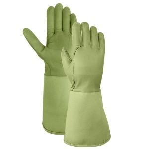 Quality Hysafety Long Leather Rose Pruning Garden Gloves / Thorn Proof Work Gloves wholesale