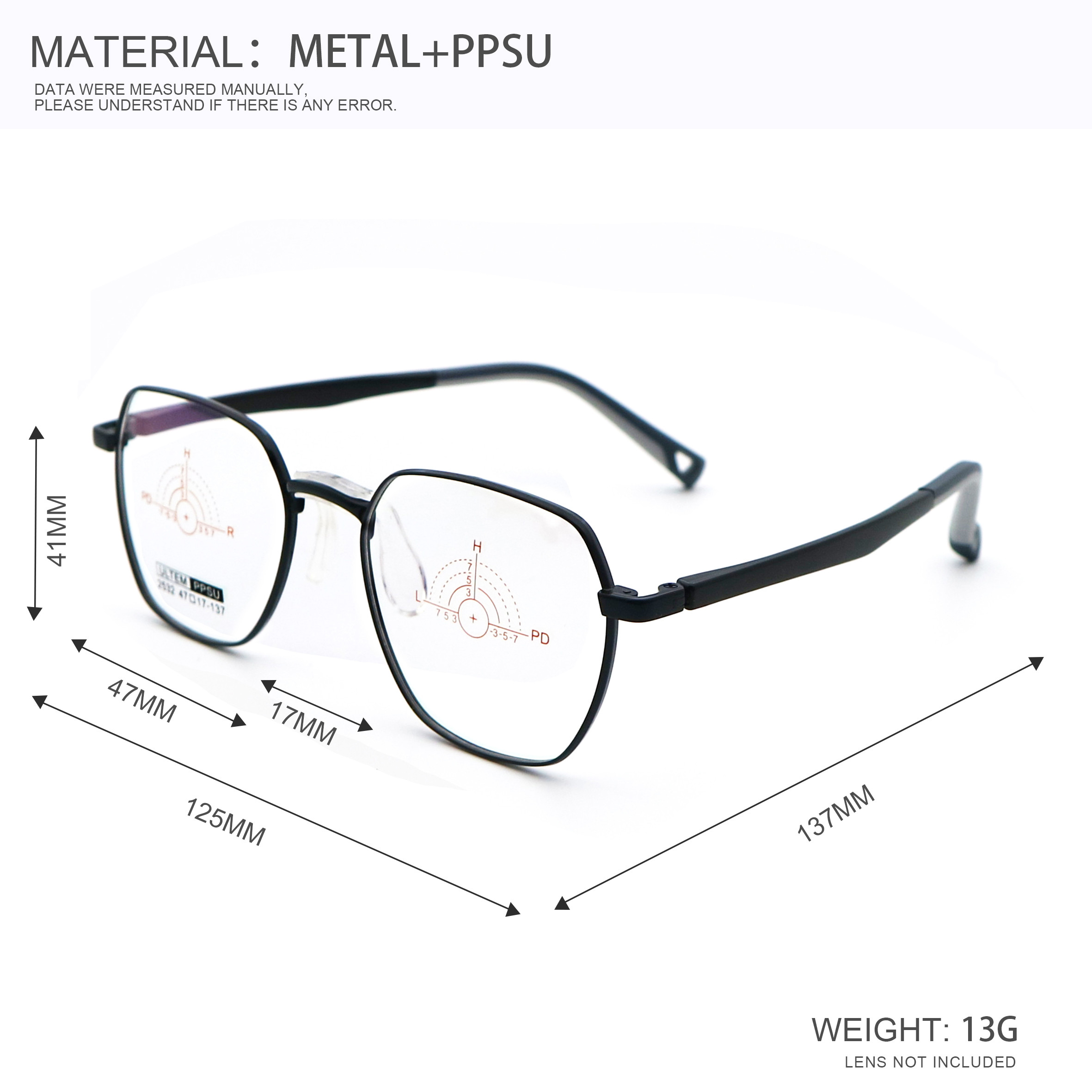 Infant Glasses Frames Kids Metal And PPSU Optical Eyeglasses LF 2532