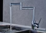 Chrome Finished Modern Kitchen Faucets , ROVATE High End Kitchen Faucets