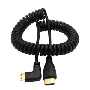 Quality HDMI to Mini HDMI 1.4v right angle 90 degree spring cable wholesale