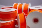 Red 4" Wide Single Face Wired Organza Ribbon