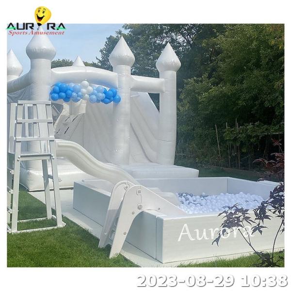 Wood Frame Inflatable Soft Play Equipment Kids Sets Bubble Dome Bouncy Castle