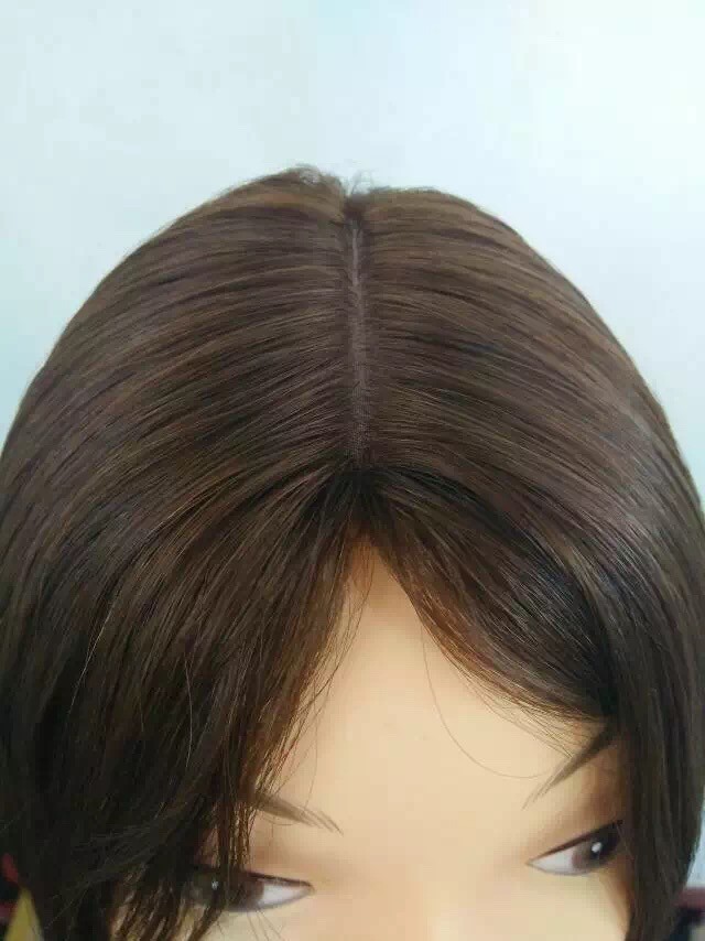 18 inch Natural Color Wig Eouropean Human Hair Wig Jewish Wig Kosher Wig Full Lace Wigs