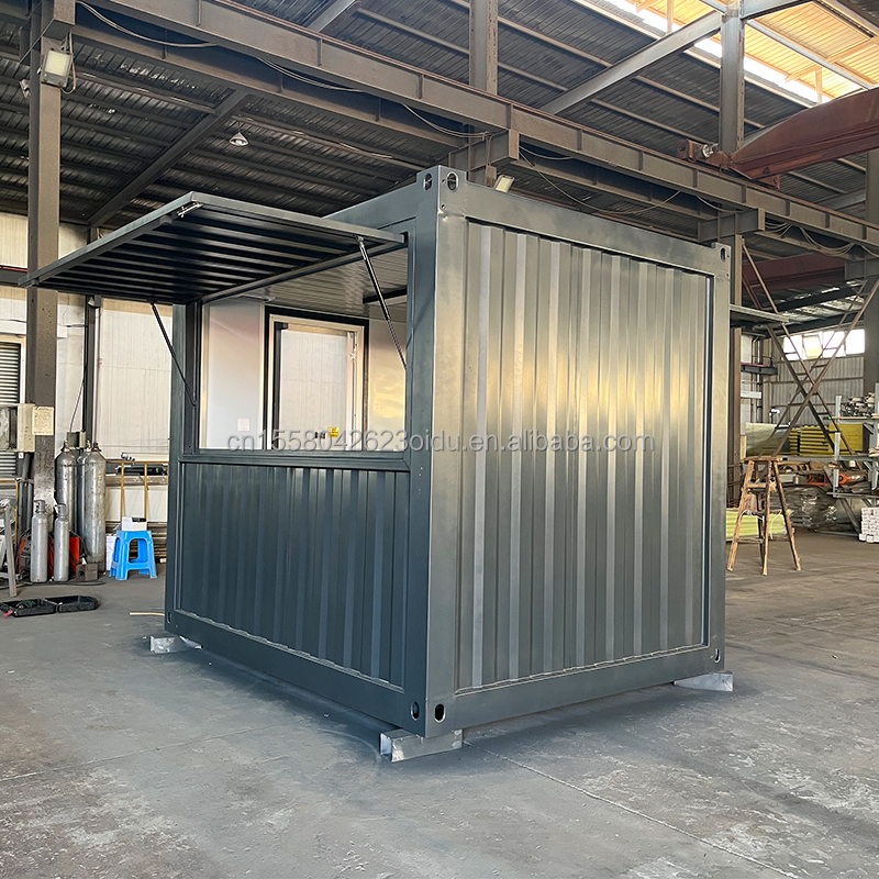 Prefab Shop Custom Pop Up Cafe Bar in 10ft and 20ft Container Coffee Shops with Galvanized Steel Square Tubes