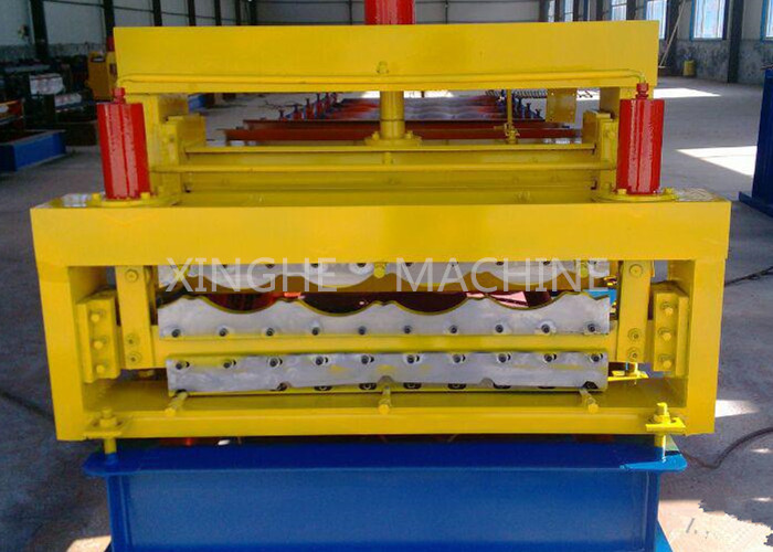 Green Color Glazed Tile Roll Forming Machine With 3 - 6m / Min Processing Speed