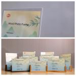 Acrylic Photo Frame With Wood Base For Tabletop Display