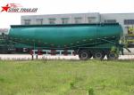 Banana Type Fuwa 3 Axles Bulk Cement Semi Trailer Green Colour CCC ISO