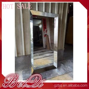 Quality Stainless steel mirror salon furniture hairdresser wall mounted white modern salon station wholesale