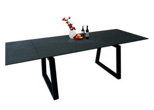 Quality Commerical Extension Dining Table , Heat Resistant Black Extension Table wholesale