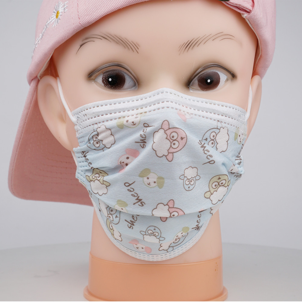 SGS Shopping Travelling 14*9cm Kids Medical Mask With Printing Patterns