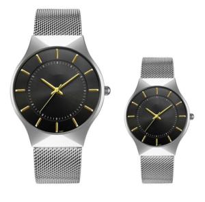 Quality 44mm 36mm Couple Watches Quartz Goldtone Silvertone Male Female Set wholesale