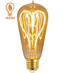 Quality 220V 2400K Vintage Led Filament Bulb 64*148mm ST64 LED Filament Bulb 6W wholesale