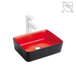 Decorated Rectangular Vessel Sink And Washbasins European Ceramic Basin