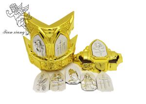 Quality Copper And Silver Casket Accessories With Praying Hands , Casket Hardware Suppliers wholesale