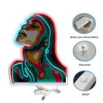 Wall Decoration Custom Neon Signs Silica Gel Acrylic Material Hanging Installati