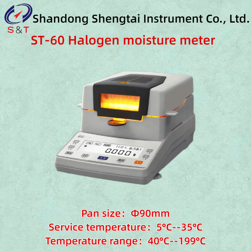 Temperature sensor PT-100 Halogen moisture meter Save History 15 Dry residual readability 0.01%