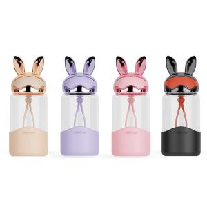 Quality Cute Bunny Design Silicone Sleeve Glass Drink Bottles Bulk 16 Oz wholesale