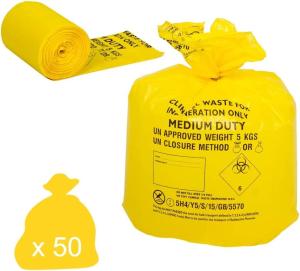 Quality Disposal Plastic Yellow Clinical Infectious Waste Bag In Roll wholesale