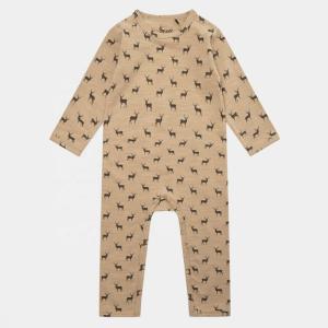 Quality Long Sleeve Baby Rompers Newborn 100% Cotton Baby Clothes Romper With Button wholesale